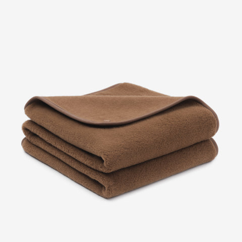 Wolldecke „Chocolate“ aus Kamelhaar & Merinowolle | einlagig