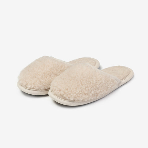 Merino Hausschuhe Beige
