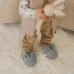 Merino Kinderhausschuhe „Maus“